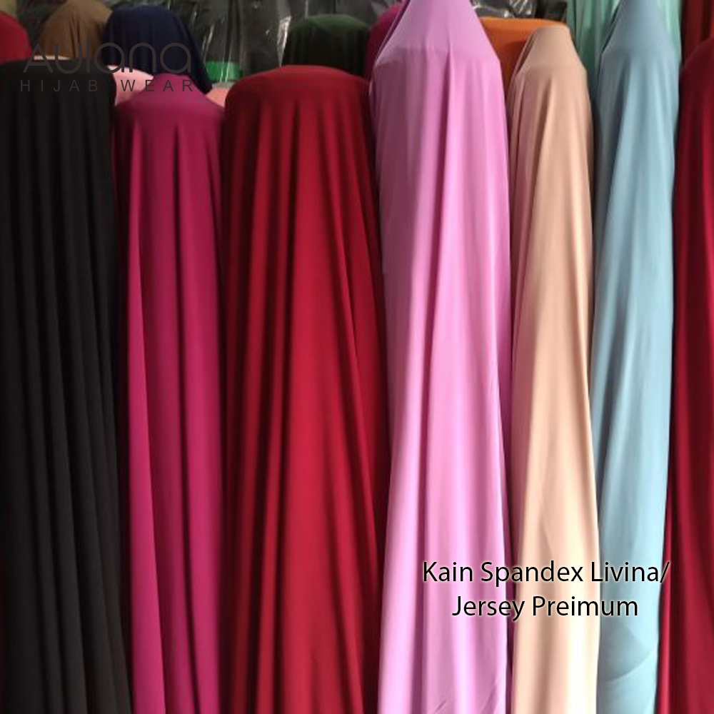 KAIN JERSEY SPANDEX SPANDEKS BALON LIVINA/ KAIN JERSEY PREMIUM Grade A Ecer Eceran Murah Harga per S