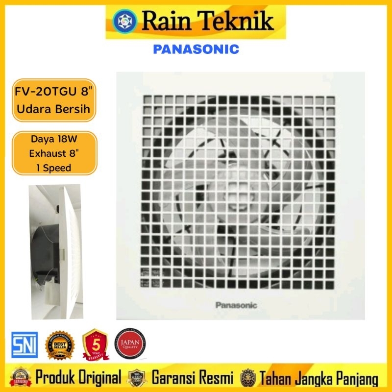 Kipas Angin Plafon Sedot Panasonic FV-20TGU 8"/Exhaust FV 20TGU/Ceiling Exhaust FV 20 TGU/Ventilatin