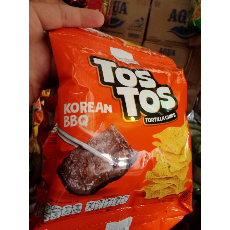 

Tos Tos Tortilla Chip Makanan Ringan Rasa Korean BBQ 10Pcs