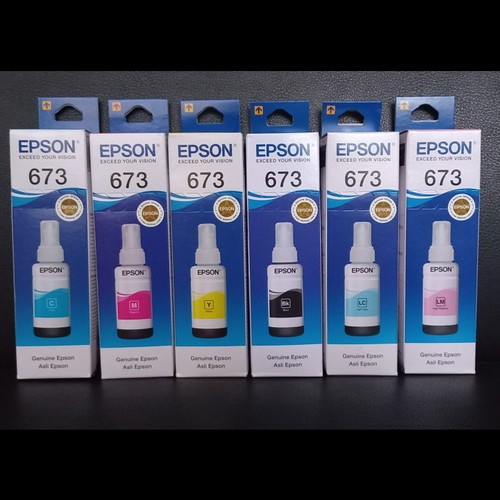 TINTA EPSON 673 T673 ORIGINAL PRINTER L805 L810 L850 L1300 L1800 ORI