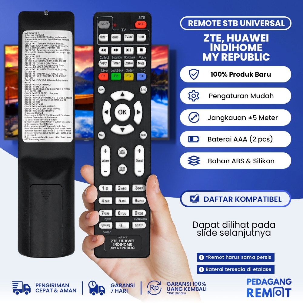 Remot Remote Receiver STB Android TV BOX ZTE ZXV10 B860H-V5 B760H / Set Top Box USEE TV HG680-P Huaw
