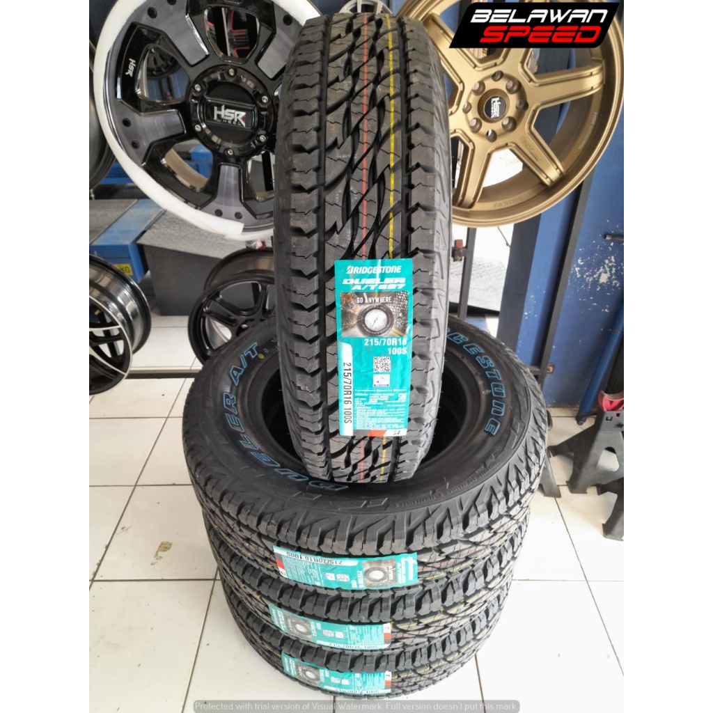 BAN MOBIL TUBLES KEMBANG SEMI OFFROAD KEMBANG AT MERK BRIDGESTONE DUELER A/T UKURAN 215 70 R16 RING 