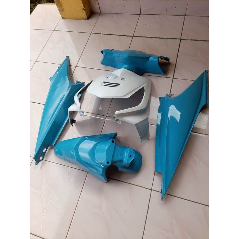 full halus body beat karbu biru putih