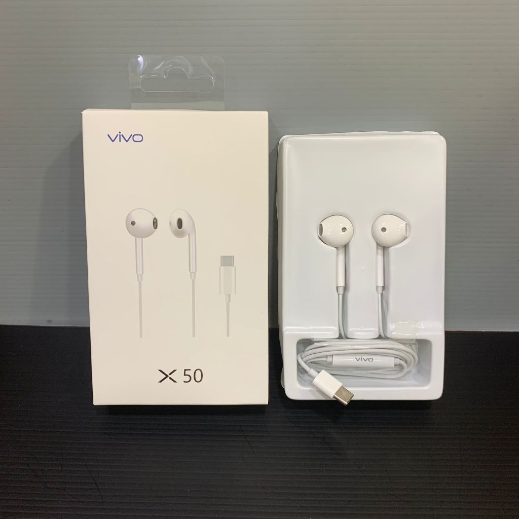 Handsfree Vivo TYPE C ORI / Headset Vivo X50 Colokan TYPE C Earphone Compatible