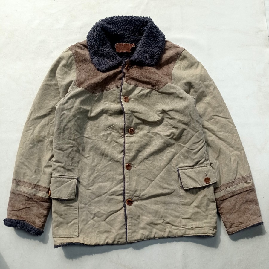 waste twice japan shearling chore deck jacket filson kapital visvim