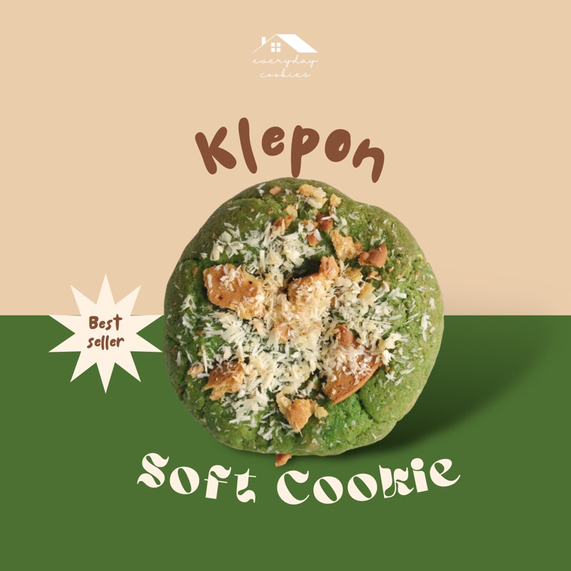 

Medium Soft Baked Cookie - KLEPON (Coconut Pandan) Cookie