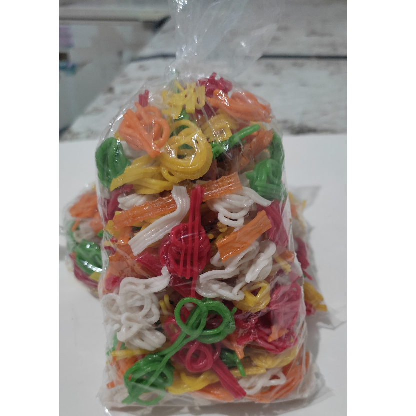 Kerupuk Seblak Mentah 250 Gr | Kerupuk Keong Mini Aneka Warna