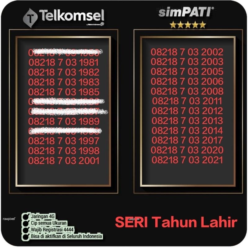 Perdana simpati seri tahun lahir 7 maret