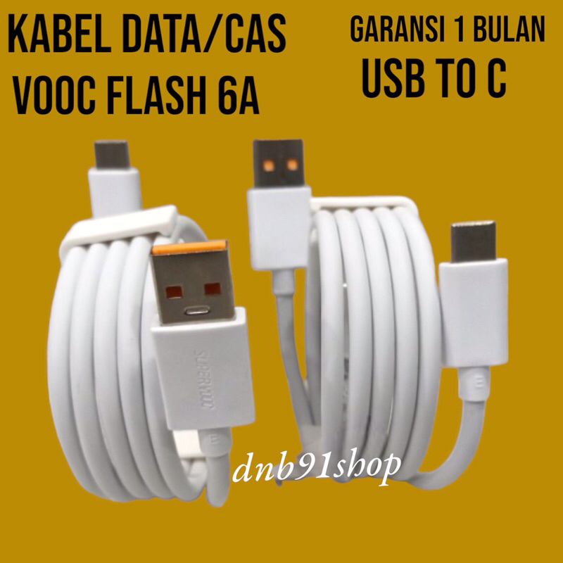 Kabel Data Kabel Charger Kabel Casan Oppo Reno 4 Vooc Flash Original Usb To C 6a
