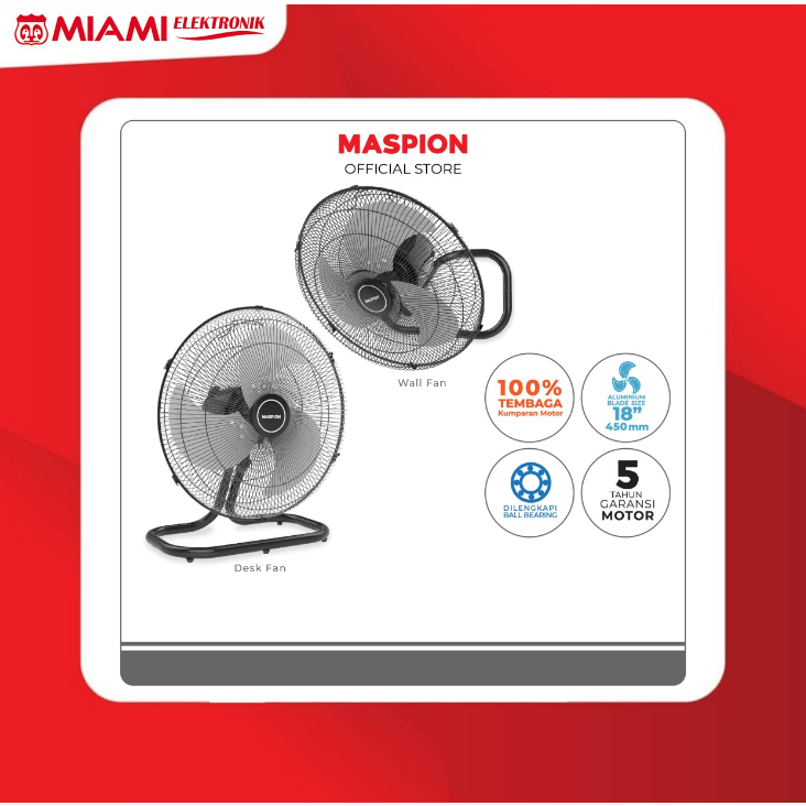 Maspion Power Fan 18" PW-450D / PW450D