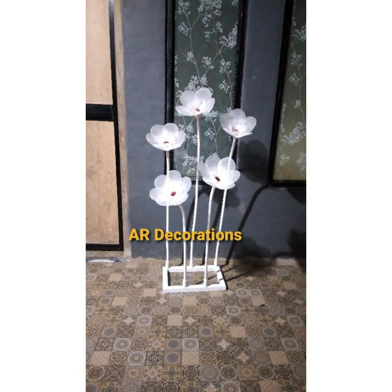 standing lampu 5 bunga pipa elastis