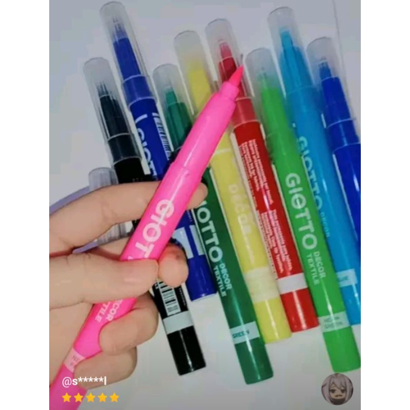 

GIOTTO DEKOR TEXTILE / SPIDOL KAIN PERMANEN TIDAK LUNTUR