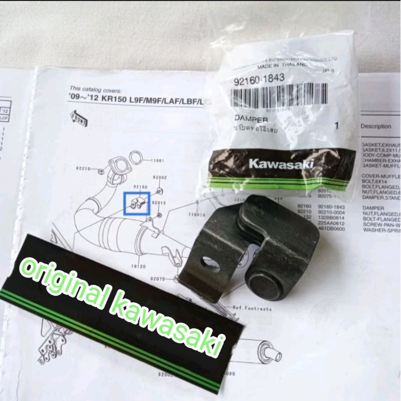 breket dudukan knalpot Ninja r ss original