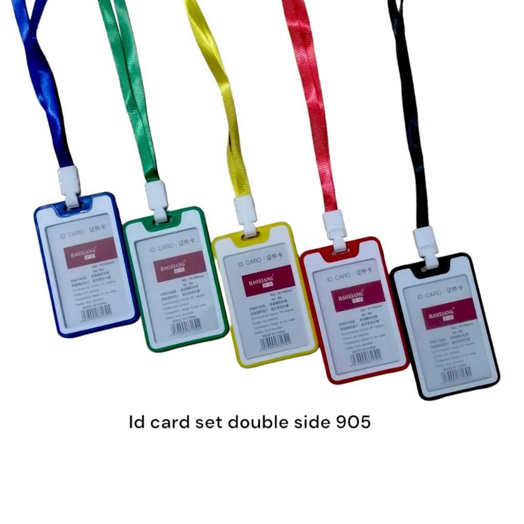 

Name Tag Id Card Holder Tempat Nama Plastik Set + Kalung Tali Id Card