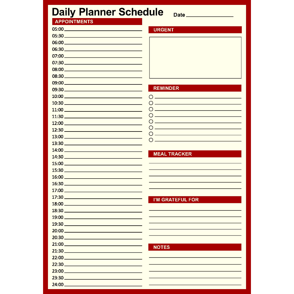 

[CUSTOM] JADWAL KEGIATAN/PERENCANAAN HARIAN [ Planner Schedule ]