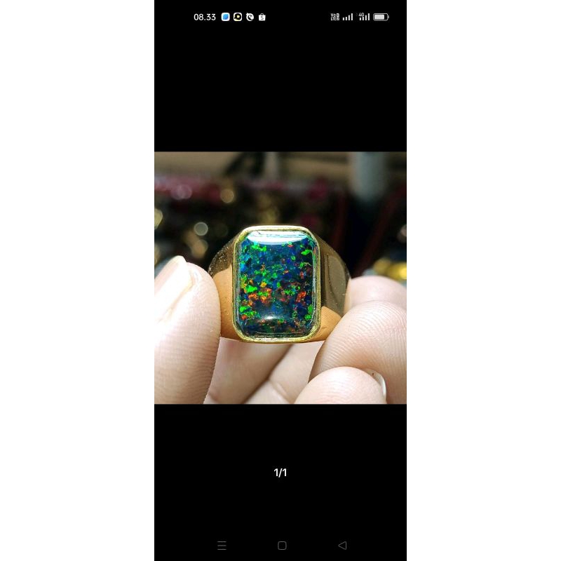 batu cincin black opal Australia