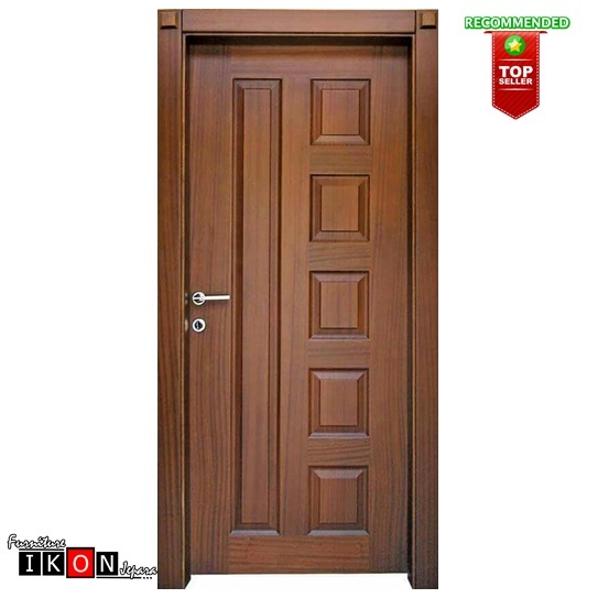 Pintu Utama Kayu Jati Grade A Super, Model 2