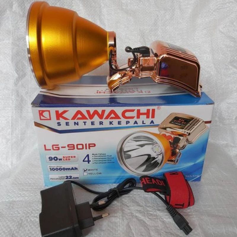 Senter Kepala Jumbo Kawachi 90 Watt LG-901P Cahaya Putih