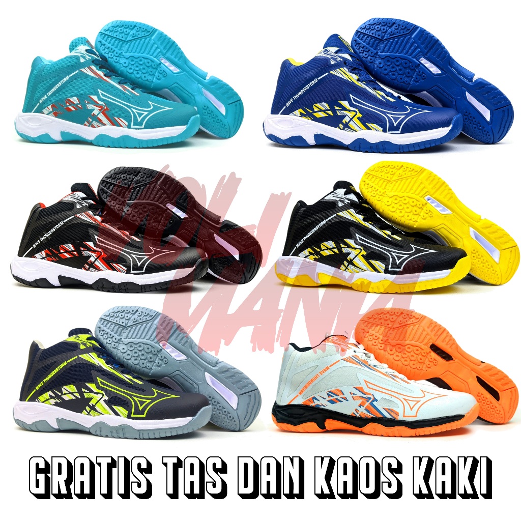 Sepatu volly Mizuno Wave Thunderstorm sepatu voli Mizuno sepatu voly Mizuno terbaru wlz Sepatu volly