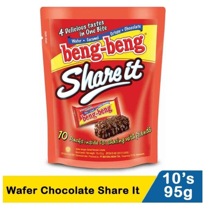 

Beng Beng Wafer Dengan Sereal Bersalut Cokelat 95 Gram ( 10 x 9,5 Gram )