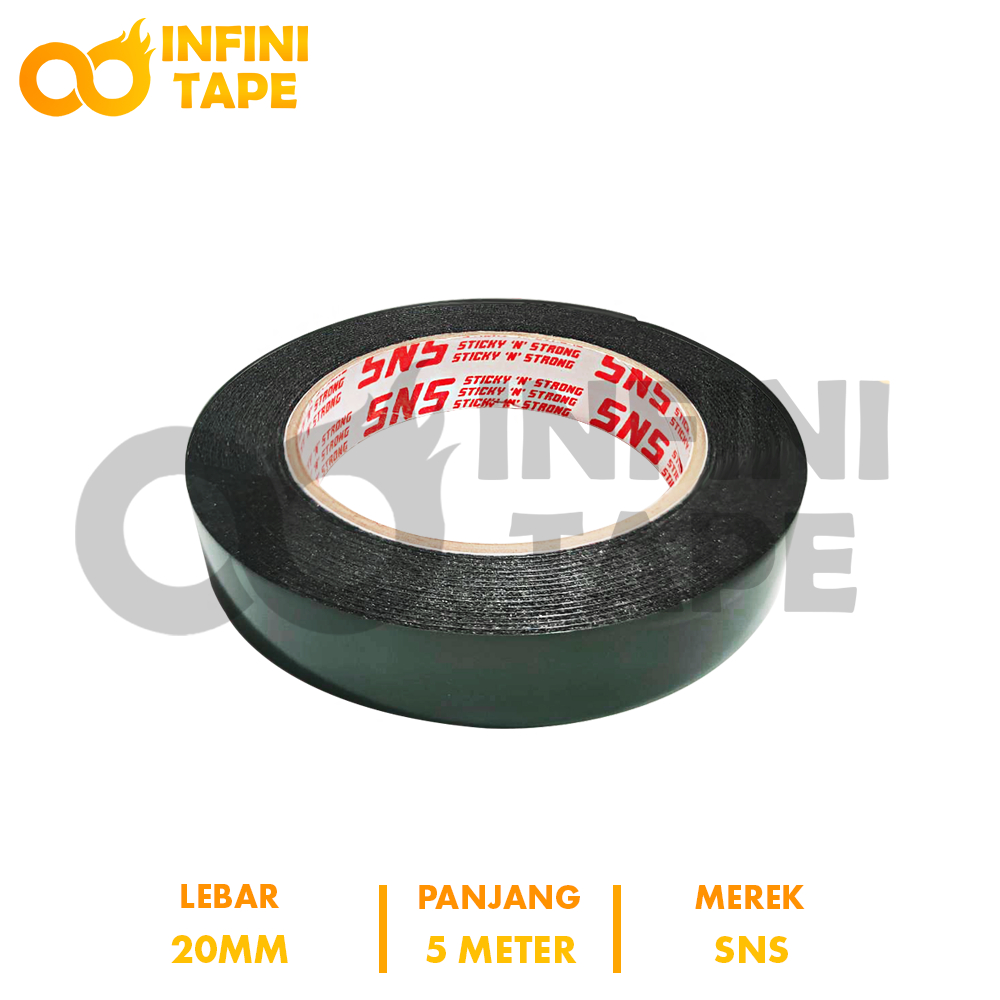 

(SUPER HEMAT) Double Tape Busa / Foam Tape 1 inch (20mm) x 5 meter SNS Sticky N Strong