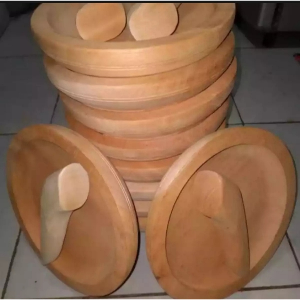 COBEK KAYU 18CM + ULEKAN