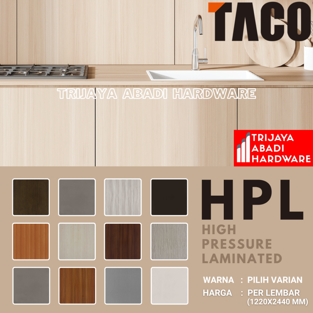 Taco HPL 158 - 7204 AA / 355 - 381 H Pattern Series Pelapis Furniture Laminate