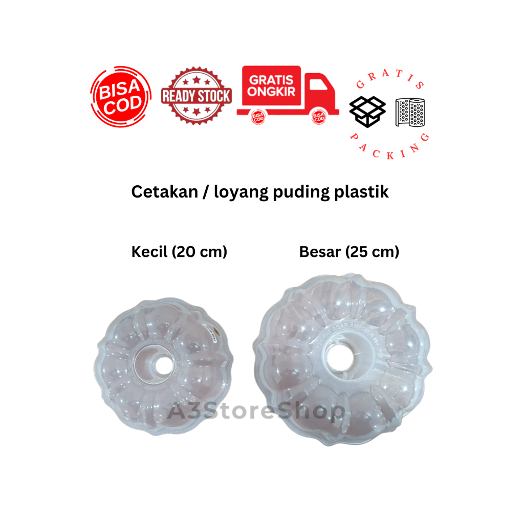 Cetakan puding plastik loyang pudding besar agar ager jeli COD