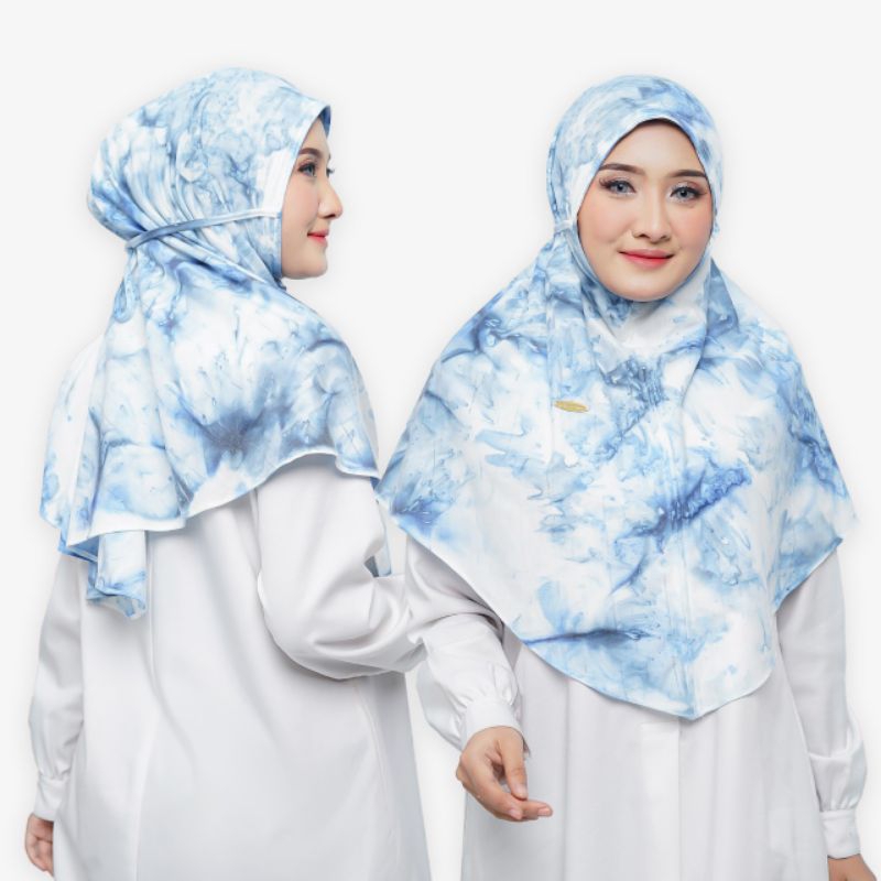 bergo tali maryam tie dye/hijab instan/katun lembut&dingin 1kg/5 pcs