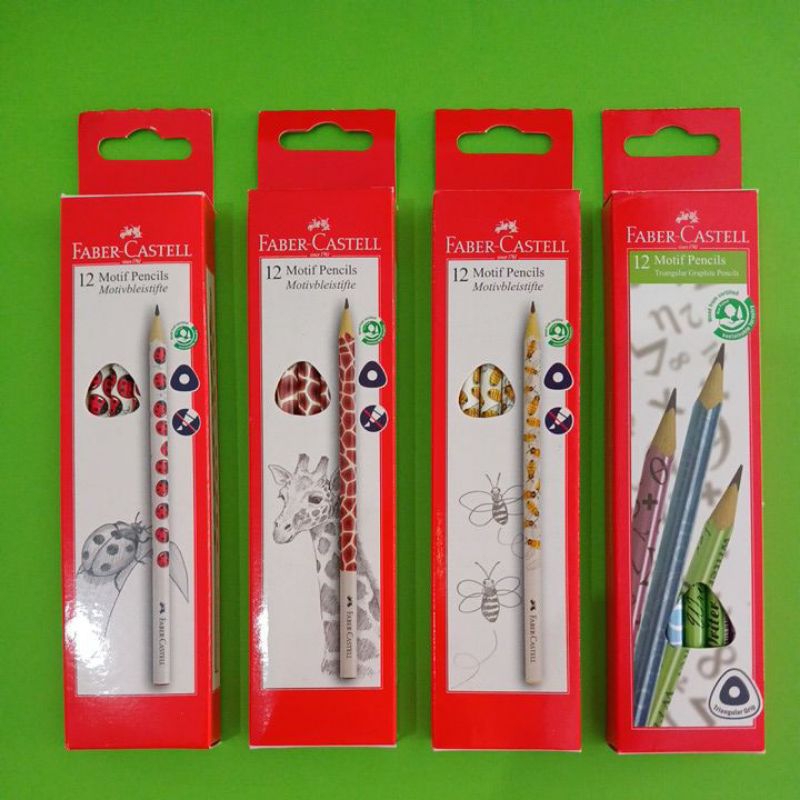 

Pensil Motif Faber Castell Triangular (segitiga) per pcs