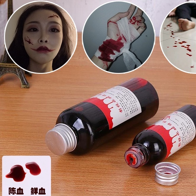 Darah Palsu Halloween Mainan Prank Aman Untuk Film Fake Blood Cosplay Make Up Luka Pertunjukan Hallo