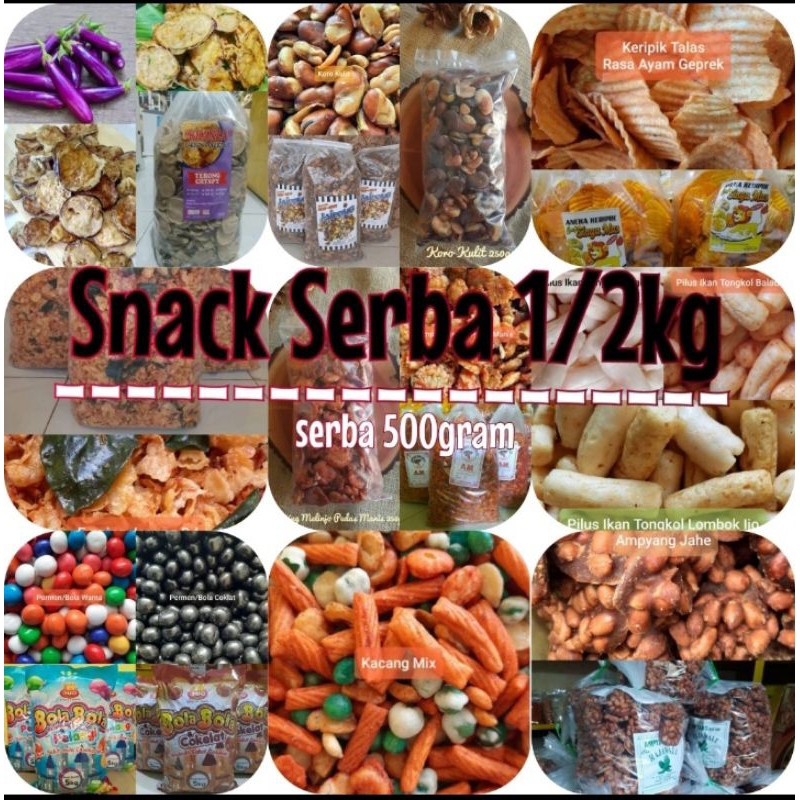

snack kiloan serba 500gr.snack murah