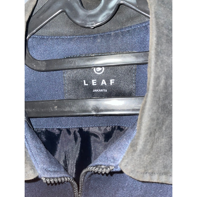 Work jacket navy leaf