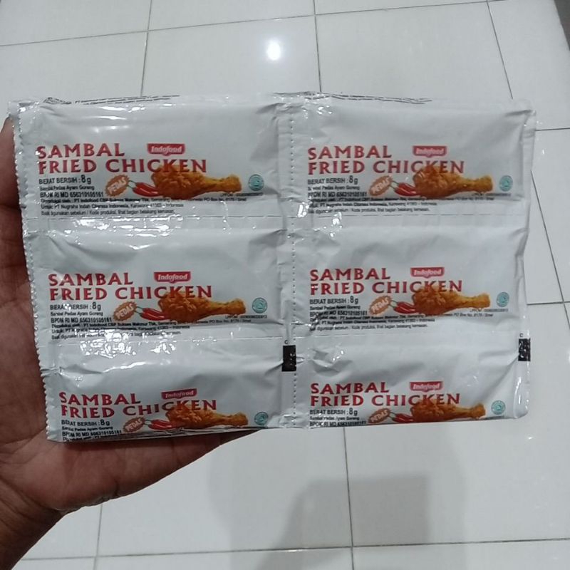 

Mahbubah - Indofood 8g @24 pcs Sambal Fried Chikcken / Sambal Pedas Ayam Goreng Sachet