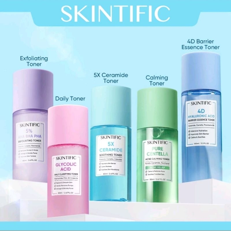 SKINTIFIC TONER WAJAH SERIES 80ML