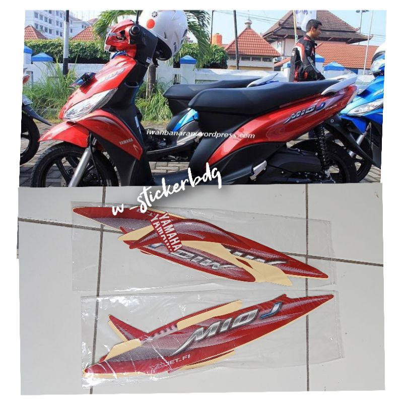 Striping Lis Bodi Yamaha Mio J 2011 2012 Merah