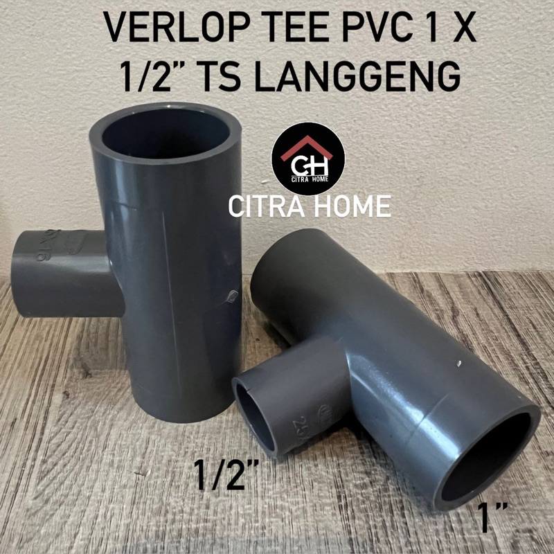 verlop Tee / Reducing Tee PVC 1 x 1/2” TS Langgeng