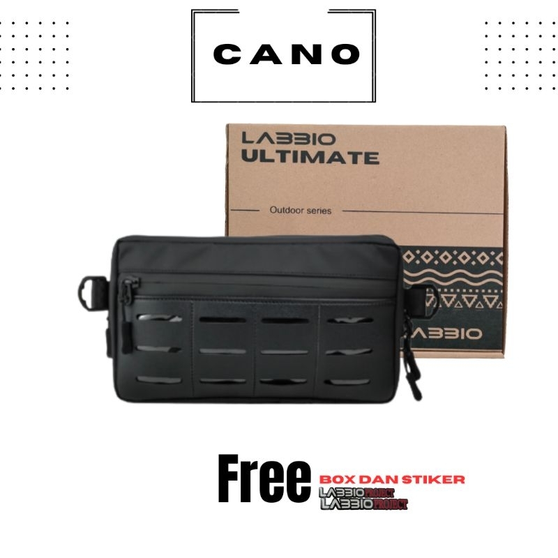 Clutch Pria Warna Hitam Multifungsi - Sling bag Hand bag Tas Pria Wanita LABBIO CANO