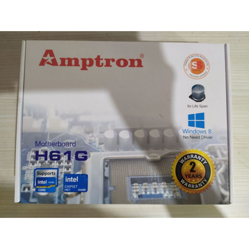 Motherboard Amptron H61 Support NVME + Intel Core i5 4570