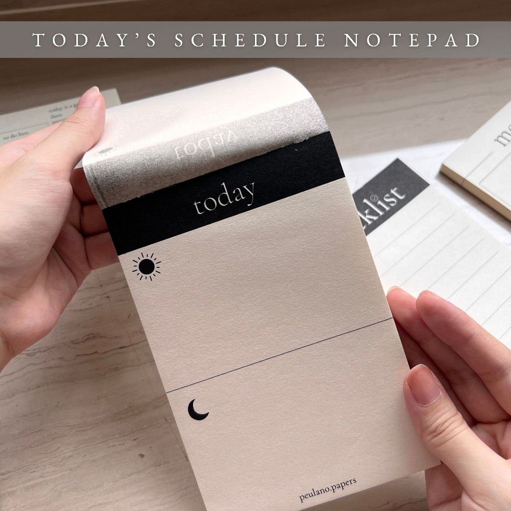 

Today's Daily Schedule Notepad Memo Perencanaan Harian Daily Planner Note Tulis Aesthetic by peulanopapers