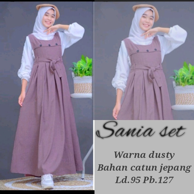 Saniakidz Gamis katun Anak Remaja Tanggung Perempuan Baju Gamis Dress Wanita Cewek Dewasa Remaja Ana