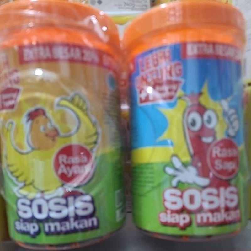 

Sosis Rasa Ayam,Sapi, 1toples isi 24+1