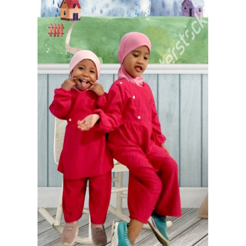 PROMO // SETELAN ANAK KNIT HORNETS MODEL KANAYA // SETELAN ANAK // SETCEL