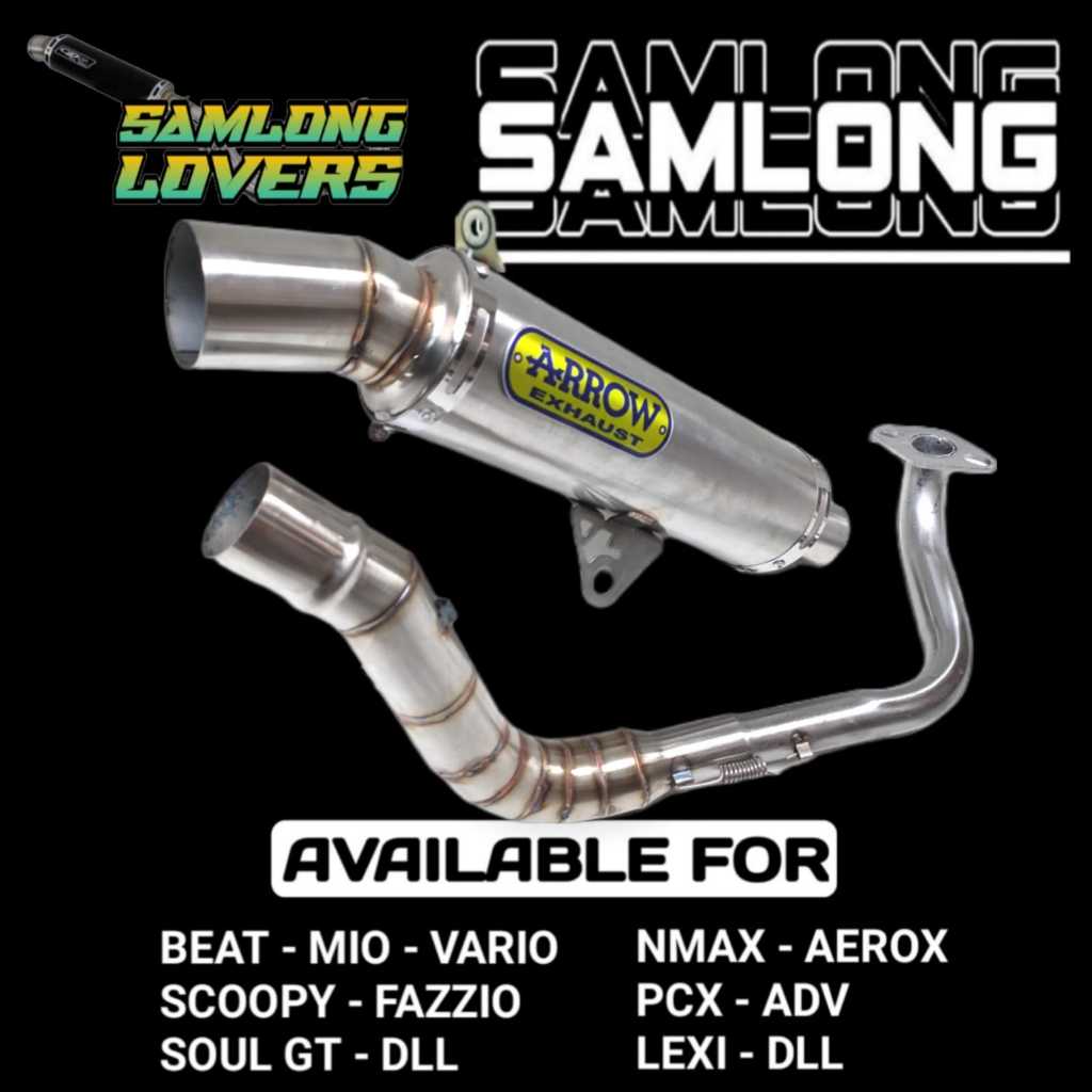 knalpot arrow samlong stainless/knalpot samlong/knalpot arrow/knalpot samlong vario 150/knalpot saml