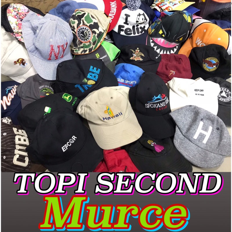 topi second branded original thrift / topi second branded original murah meriah