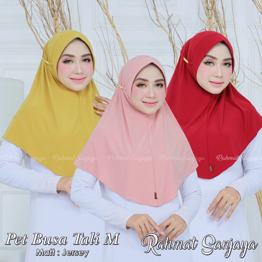 TERBARU..BERGO MARIYAM JERSEY PET BUSA TALI (M) JERSEY PREMIUM/KERUDUNG MARYAM JERSEY PET BUSA TALI