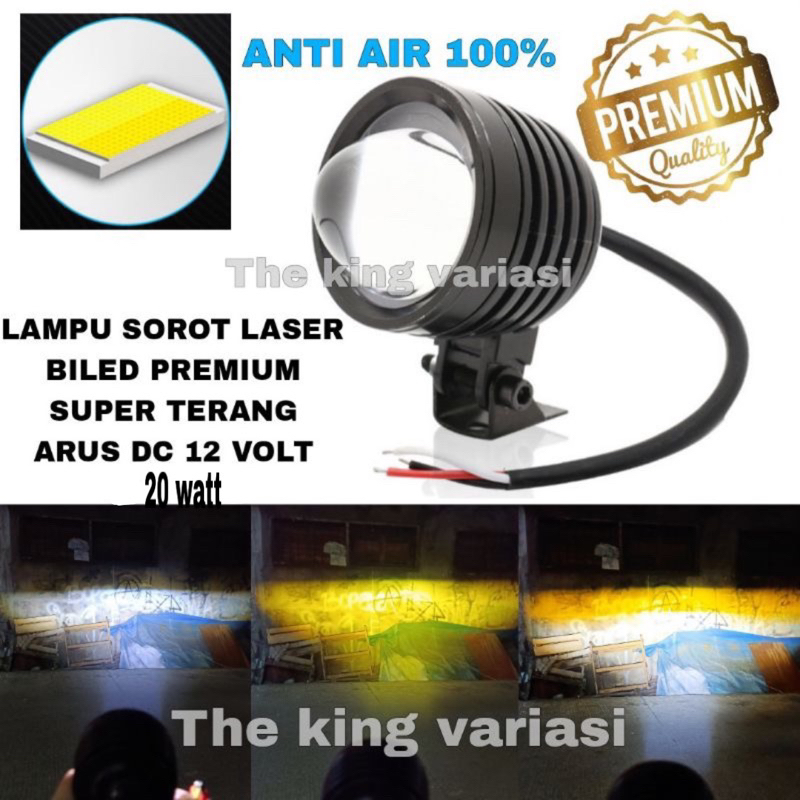 LAMPU SOROT MOTOR LED LASER PREMIUM MODEL BILED / LAMPU SOROT BILED / LAMPU TEMBAK BILED LASER PREMI