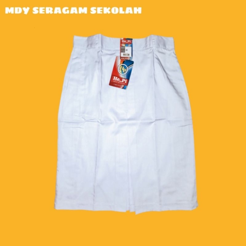 [TERMURAH] Rok putih span pendek SMP/SMA rok paskibra