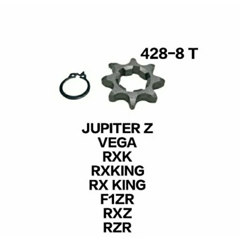 Gir Depan Gear Depan Yamaha Jupiter Vega Rx Fizr 428 8T Ukuran Kecil 8T
