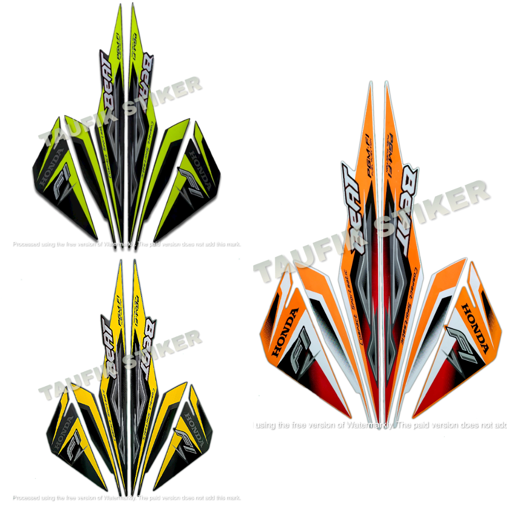 STRIPING LIS BODY MOTOR HONDA BEAT FI 2013 SEPASANG STANDAR FULL SET